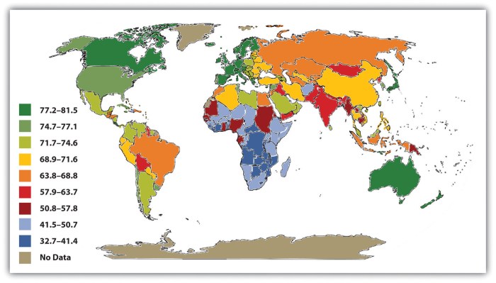 Life expectancy ap human geography example